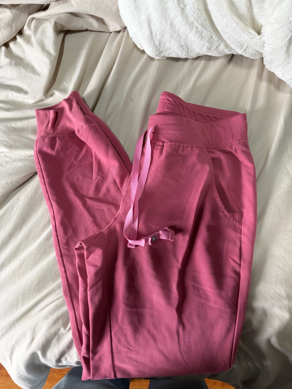 FIGS Rose Pink Scrub Top